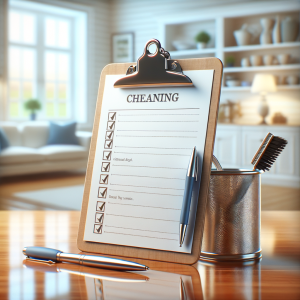 A detailed cleaning checklist highlighting custom cleaning plans for the best home cleaning service.